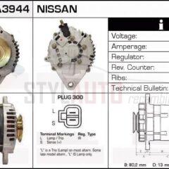 Alternador Nissan, 23100-BN300, 23100-BN305, JA1611IR, LR1100-724, LR1100-724B