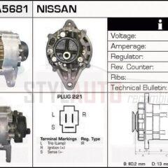 Alternador Nissan, 23100-16A00, JA573IR, LR150-401, LR150-423, LR150-79