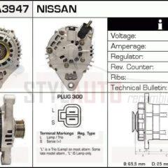 Alternador Nissan Micra, 23100-AP000, JA1790IR, LR165-714