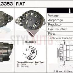 Alternador Fiat, Lancia Y, 46231693, 63321200, 63321600, A11VI46, CA890IR