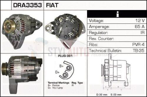 Alternador Fiat, Lancia Y, 46231693, 63321200, 63321600, A11VI46, CA890IR