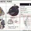 Alternador Ford, 63321758, CA1760IR, YS61-10300-CC