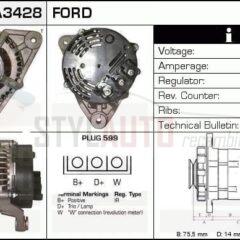 Alternador Ford, 0986036701, 63321425, 91FF-10300-JA, A2T14592, CA1083IR