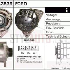 Alternador Ford, Mazda, 0986044631, 63321244, 63321669, 97AB-10300-AA, CA1217IR