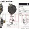 Alternador Rover, 0986044621, 63321238, 63341238, CA1318IR, YLE101520
