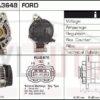 Alternador Ford, 0986044701, 102211-8040, 63321679, 98AB-10300-GC, CA1340IR