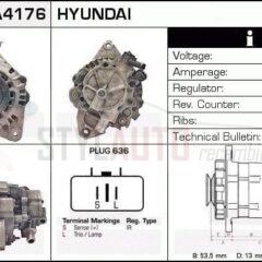 Alternador Hyundai, Mitsubishi, 37300-42870, AF190216