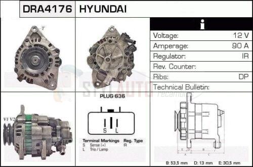 Alternador Hyundai, Mitsubishi, 37300-42870, AF190216