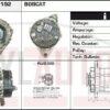 Alternador Kubota, Bobcat, 6675292, 6678205, TA000A48401, TA000A48402