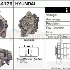 Alternador Kia, JA877IR, OK241-18300