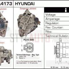 Alternador Hyundai, 37300-42354, A3TN0699, AF111364, JA1518IR