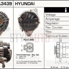 Alternador Hyundai, 37300-22200, AB190058, JA994IR