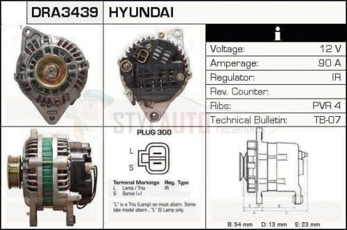 Alternador Hyundai, 37300-22200, AB190058, JA994IR