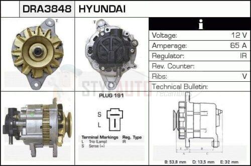 Alternador Hyundai, 37300-42203, 37300-42502, AD165202, AD16506, AD165320