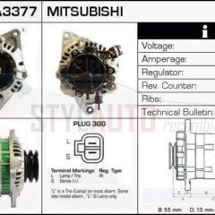 Alternador Mitsubishi, A3T00599, JA983IR, MD111932