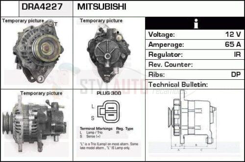 Alternador Mitsubishi, A2T82899, A2TN0399, A3T15099, MD304129