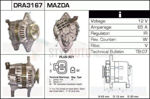 Alternador Suzuki, Mazda, Kia, A2T05772, A2T07572, A5T01271, JA173IR