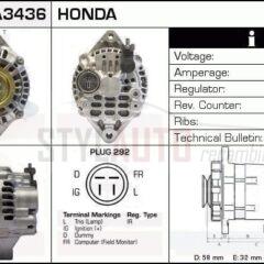 Alternador Daihatsu, Rover, Honda, 100211-0760, 101211-0240, A5T04092, A5T06291, JA980IR