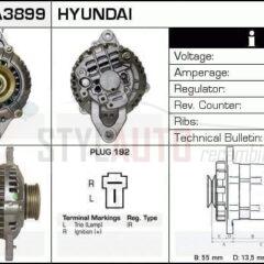 Alternador Mitsubishi, Hyundai, 0986036441, A2T00991, A2T03591, A2T03972, A2T42777