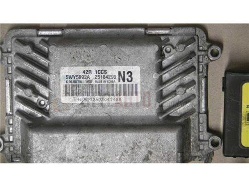 CENTRALITA DE MOTOR ECU CHEVROLET AVEO 1.2EDC4 - 5WY5992A/25184299