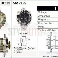Alternador Mazda, Ford, 0986036471, A2T05892, A2T19991, F8B1-18300, JA575IR