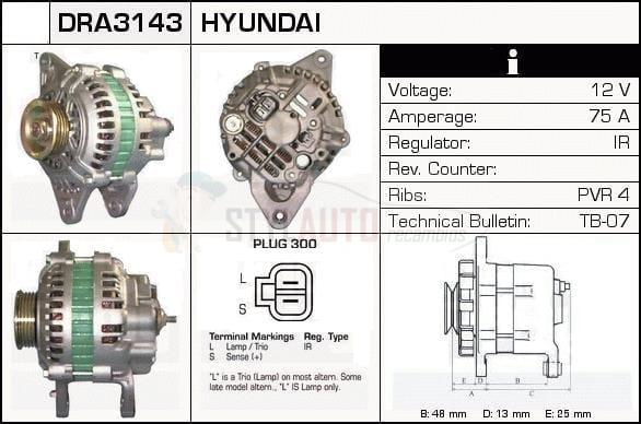 Alternador Mitsubishi, Hyundai, 37300-24510, A2T09493, AB175015, JA689IR, MD114620