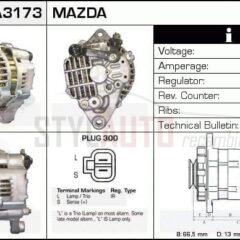 Alternador Ford, Mazda, 0986042921, A3T08491, A3T08491ZC, JA806IR, K801-18-300