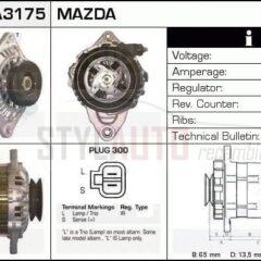 Alternador Mazda, A2T36478, A2TN0678, JA876IR, RFG1-18300A