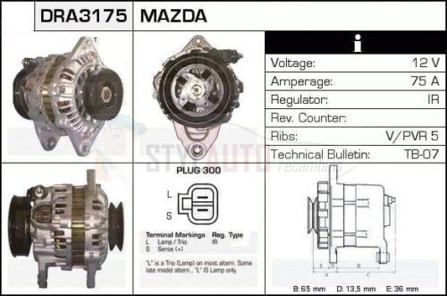 Alternador Mazda, A2T36478, A2TN0678, JA876IR, RFG1-18300A