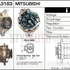 Alternador Mitsubishi, A2T14376, A2T14876, JA793IR, MD127087, MD132130