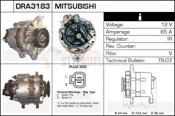 Alternador Mitsubishi, A2T14376, A2T14876, JA793IR, MD127087, MD132130
