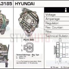 Alternador Mitsubishi, Hyundai, 37300-33100, A3T45693, AB190025, JA684IR, MD149750