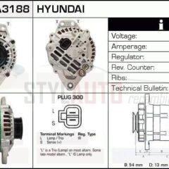 Alternador Mitsubishi, Hyundai, A3T08293, A3TA1391, AB190205, JA870IR, MD189014