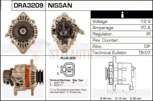 Alternador Nissan, 0986040561, 23100-22J10. A3T03099, JA677IR