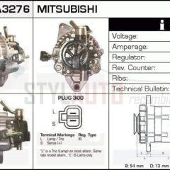 Alternador Mitsubishi, A3T08183, JA878IR, MD160671