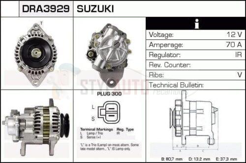 Alternador Suzuki, 31400-77E90, A2T82378