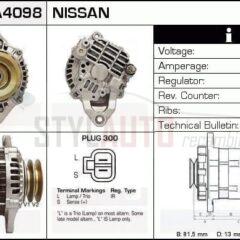 Alternador Nissan, 23100-VB310, A3TA4399, JA1594IR