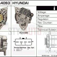 Alternador Mitsubishi, Volvo, A3TA5491, A3TB0291, JA1522IR, MD343416, MD360635