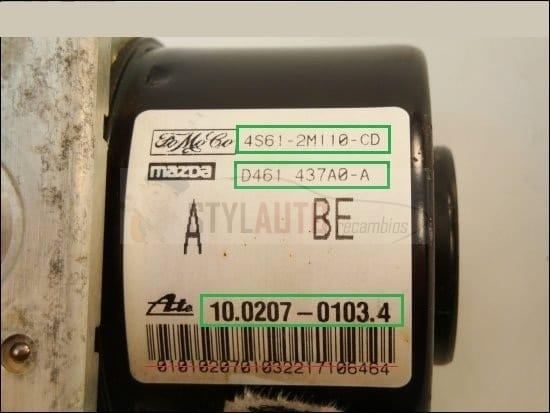 bomba abs ford fiesta Ford 4S612M110CD Mazda D461437A0A Ate 10020701034 10097001333 000007916H8