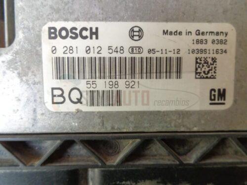 centralita opel astra 1. 9cdti 0281012548 - 0281012548 / 0 281 012 548 / 55198921 / EDC 16C9-3