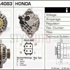 ALTERNADOR HONDA CIVIC 16V / HONDA CIVIC i / HONDA HR-V 16V 31100-P2A-A02 / 31100-P2E-A01 / A5TA0991 / A5TA0992 / JA1514IR