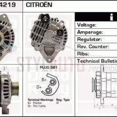 ALTERNADOR CITROEN BERLINGO D / CITROEN DISPATCH A4T03491