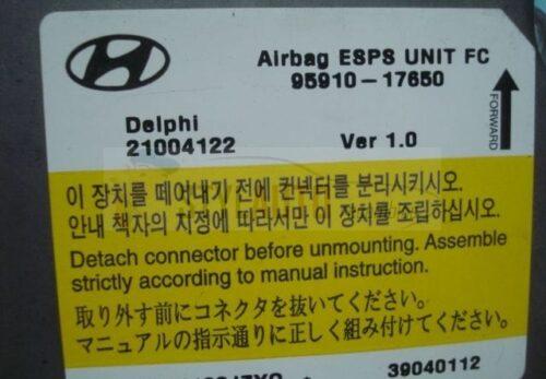 centralita de airbags hyundai matrix Hyundai Matrix VER 1.0 9591017650 95910-17650 DELPHI 21004122 22D410GJZYD 39040112