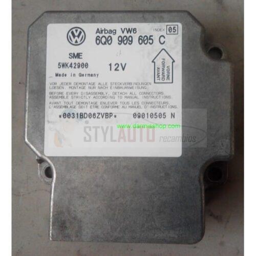 CENTRALITA DE AIRBAG, VW PASSAT, 5WK4 2900, 5WK42900, VW6, 6Q0 909 605 C, 6Q0909605C