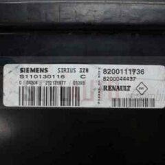 Centralita del motor / Renault Kangoo 8200111736 SIEMENS SIRIUS 32N S110130116C S110130116 C