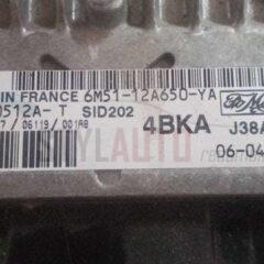 CENTRALITA DE MOTOR FORD FOCUS C-MAX 1.8 TDCI SIEMENS 5WS40512A-T, 5WS40512AT, FoMoCo 6M51-12A650-YA, 6M5112A650YA, 4BKA