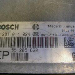 CENTRALITA DE MOTOR OPEL ASTRA ZAFIRA 1.9 CDTI BOSCH 0 281 014 024, 0281014024, GM 55 205 622 EP, 55205622EP, 5520562