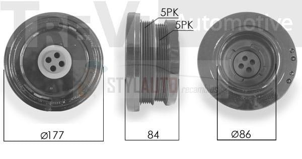 polea cigueñal range rover 3.0 vogue bmw TVD1038 T405722 QCD42