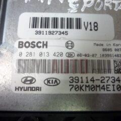 centralita de motor kia sportage KIA SPORTAGE 2.0 0 281 013 420 0281013420 39114-27345 3911427345