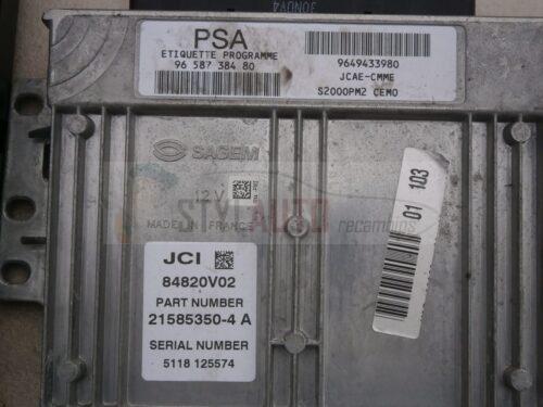 CENTRALITA PEUGEOT 1007 21585350-4A HW 9649433980 SW 9658738480 ECUDIAG3414